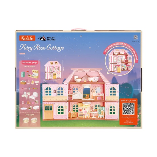 3D Miniatūrās mājas komplekts, Fairy Rose Cottage, robotime, HH001