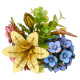 Koka 3D ziedu puzle, Misty Pink Bouquet, 275 det., robotime, TWM52