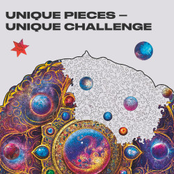 Koka puzle, Mandala Kosmosa Sapņi/Izmērs M, unidragon, Space dreams/KS