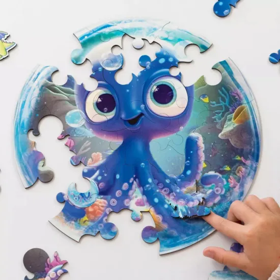 Koka puzle, Astoņkājis burbulī, unidragon, Bubblezz Octopus