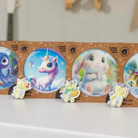 Koka puzle, Astoņkājis burbulī, unidragon, Bubblezz Octopus