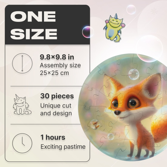 Koka puzle, Bubblezz Lapsa, unidragon, 4640157454446
