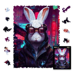 Koka puzle, Kibertrusis, 250, unidragon, Cyber Rabbit