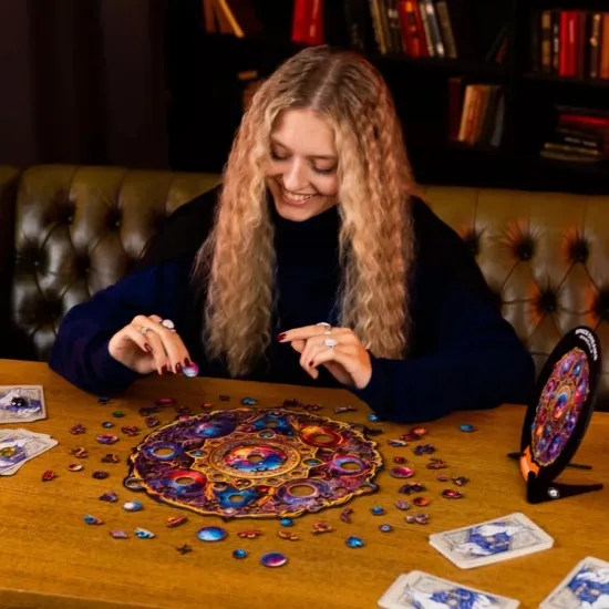Koka puzle, Mandala Kosmosa Sapņi/Izmērs M, unidragon, Space dreams/KS