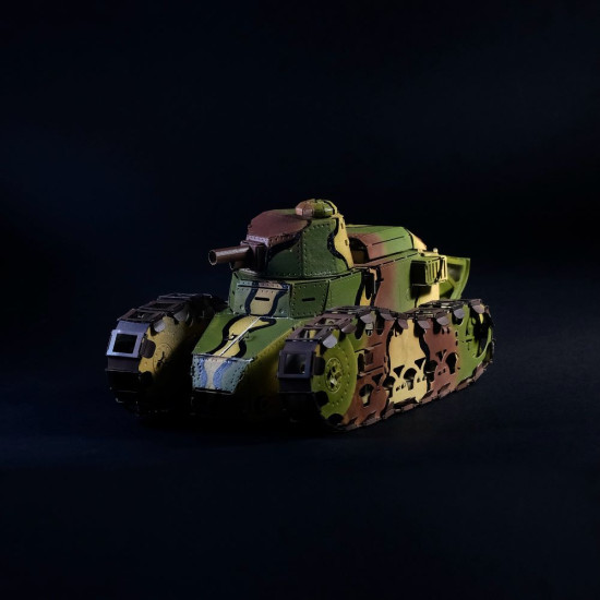 Metalinis 3d konstruktorius, Vikrus kovotojas Renault FT-17 tankas, metal-time, MT010