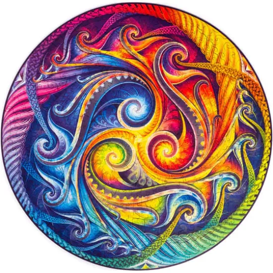 Koka puzle, Mandalas dāvanu komplekts #2, unidragon, Mandala Spiral Incarnation/M