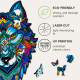 Деревянный пазл, Магический Волк/Размер S, unidragon, Majestic Wolf/S