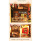 3D Miniatūra māja, Japānas Stila Sakura Brīvdienu Diy Grāmatu Nook, Hongda, DMH-M2211