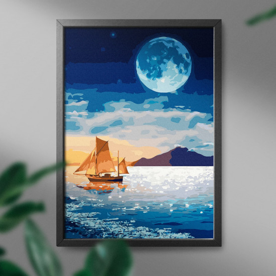 Tapymas pagal numerius, Laivas pilnatyje, 40x50, Other, GX37359
