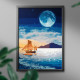 Tapymas pagal numerius, Laivas pilnatyje, 40x50, Other, GX37359