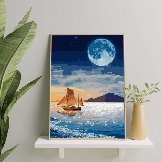 Tapymas pagal numerius, Laivas pilnatyje, 40x50, Other, GX37359