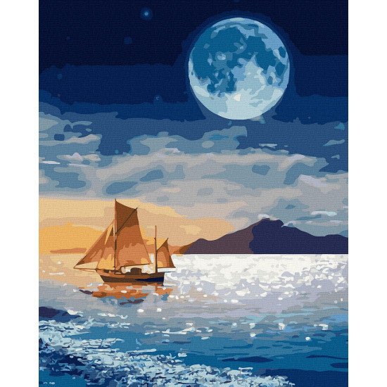 Tapymas pagal numerius, Laivas pilnatyje, 40x50, Other, GX37359