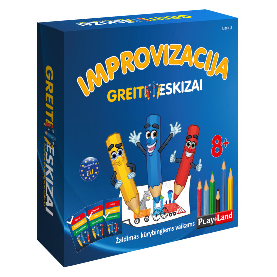 Stalo žaidimas Vaizduotė. Greiti piešiniai (8+, lietuvių k.), PlayLand, L-261LT