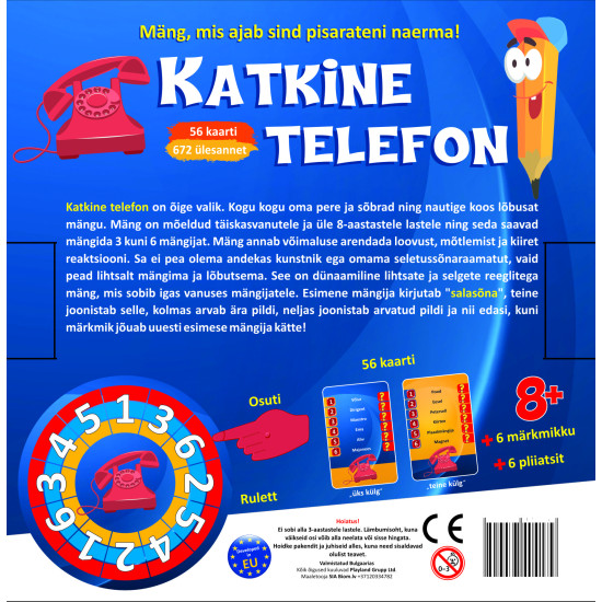 Galda spēle Sabojātais telefons (8+, igauņu valodā), PlayLand, L-250EE