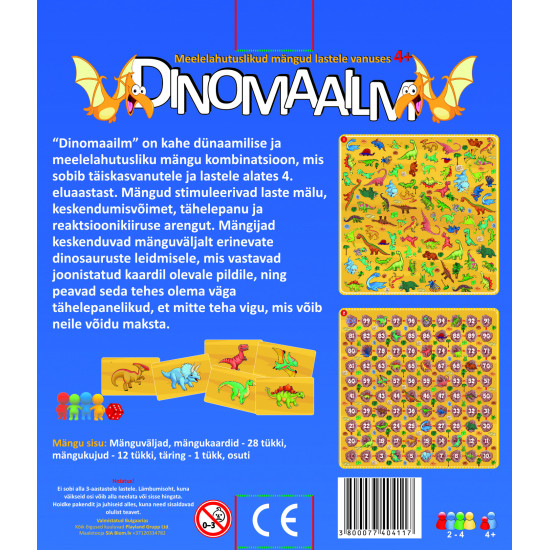 Galda spēle Dinozauru pasaulē (4+, igauņu valodā), PlayLand, L-251EE