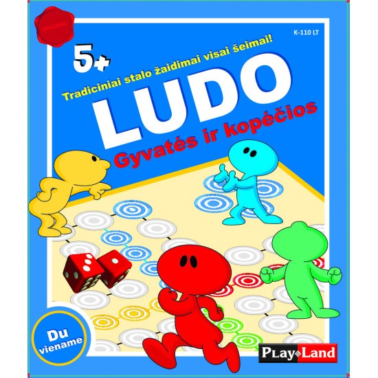 Lautapeli Ludo Käärmeitä ja tikkaat (5+, liettuaksi), PlayLand, K-110LT