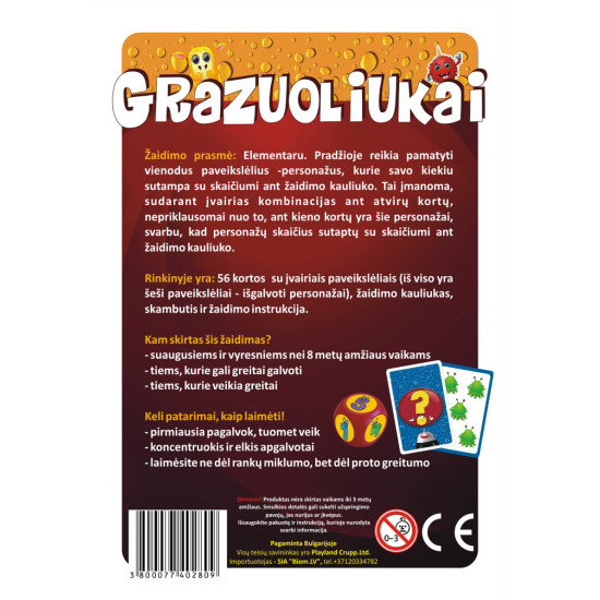 Kortų žaidimas Surask mažus monstrus (8+, lietuvių k.), PlayLand, L-211LT