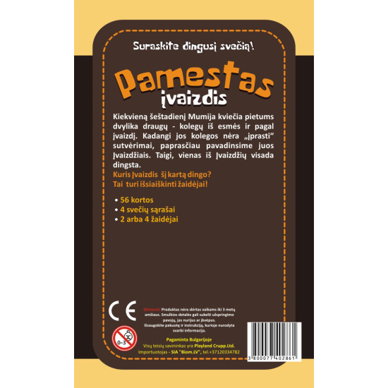 Lautapeli Muumio kadonnut vieras (8+, liettuaksi), PlayLand, L-216LT