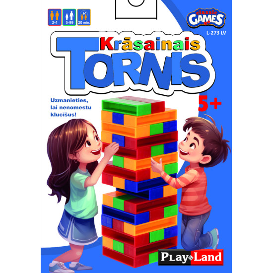 Stalo žaidimas Spalvoto bokšto (5+, latvių k.), PlayLand, L-273LV