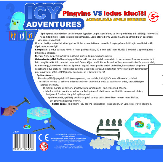 Galda spēle Ledus piedzīvojumi (5+, latviešu valodā), PlayLand, L-270LV
