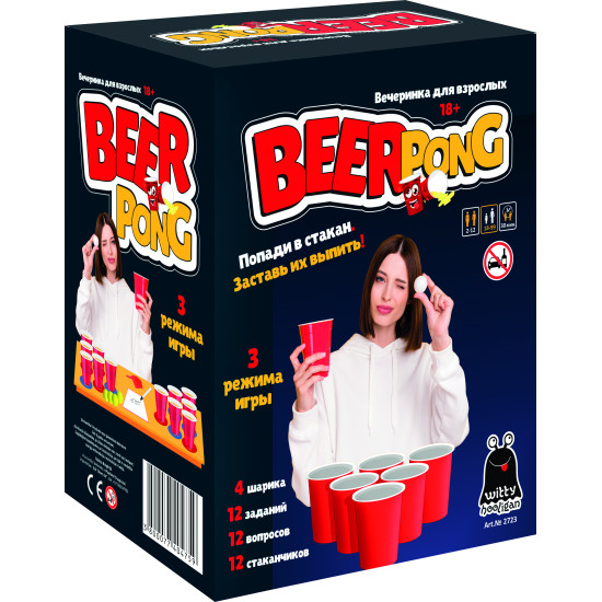 Galda spēle Beer pong (18+, krievu valodā), PlayLand, WH-2723