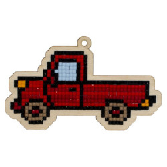 Deimantinė mozaika ant medžio, magnetas, raktų pakabukas, Automobilis, Wizardi, WWP199