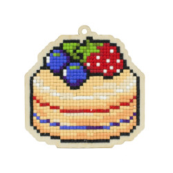 Dimanta mozaīka uz koka, magnēts, piekariņš, Cake, Wizardi, WWP394