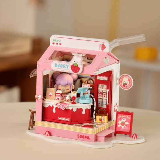Miniatūra māja, Zemeņu piena kaste, Rolife, DS034