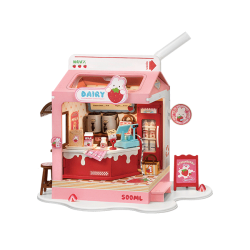Miniatūra māja, Zemeņu piena kaste, Rolife, DS034