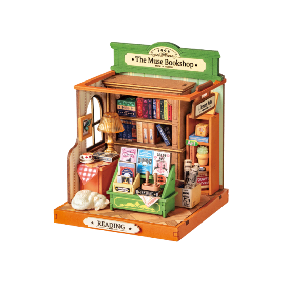 Miniature house kits, The Muse Bookshop, Rolife, DS040.