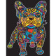 Colorvelvet, Maza bilde A4 ar flomasteriem, Franču buldogs, SMALL 31F