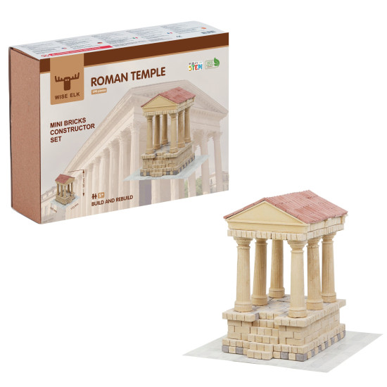 Mazo ķieģeļu konstruktors, Romiešu templis, 390 gab., Wise Elk™, 70576-WE