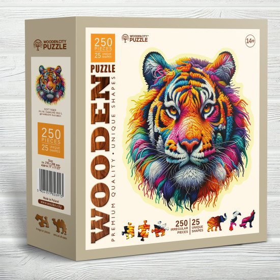 Koka puzle, Mīksts tīģeris, woodencity, HE 0312-L