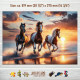 Wooden Puzzle, Wild horses on the beach, woodencity, NB 0804-XL