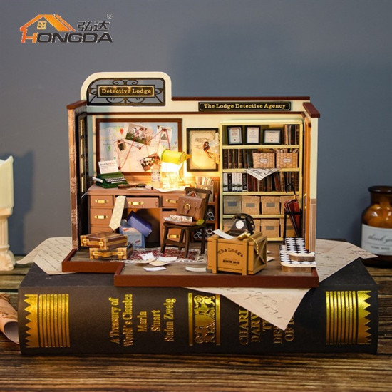 3D Miniatiūrinis namas, Detektyvo namelis, Hongda, DMH-PC2308