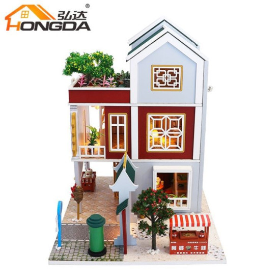 3D Miniatūra māja, Misty Rain Arkāde- Māja, Hongda, DMH-M2021