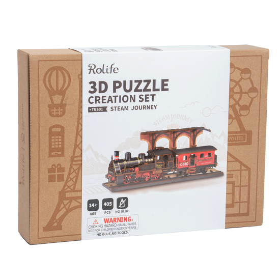 Modern 3D Wooden Puzzles - Steam Journey / TGS01