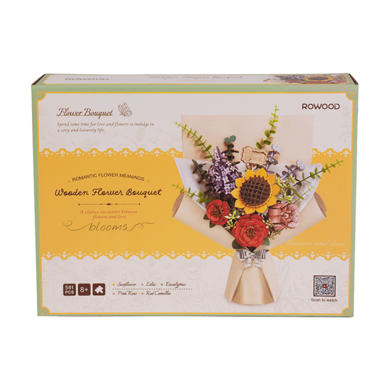 3D puidust pusle, Bouquet, 581 tükki, Rowood, TW01H
