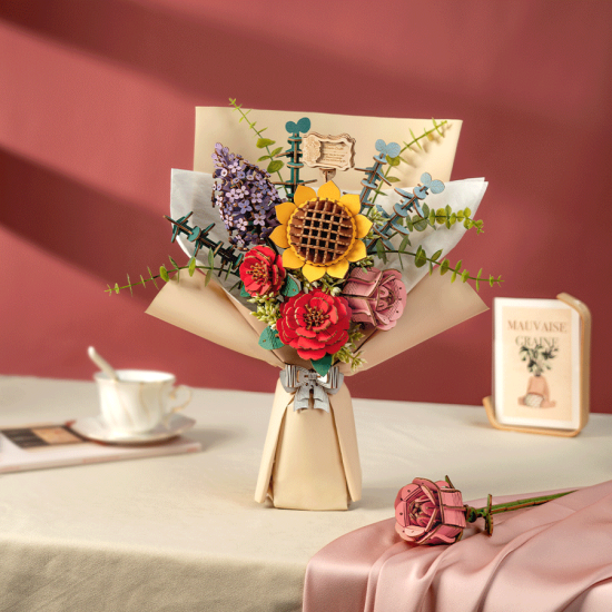 3D puidust pusle, Bouquet, 581 tükki, Rowood, TW01H