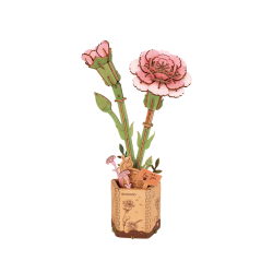3D Wooden Puzzles - Pink Carnation / TW051. Rowood