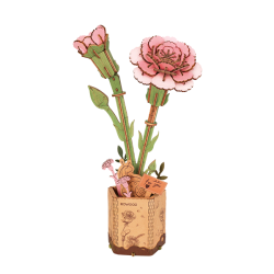 3D Wooden Puzzles - Pink Carnation / TW051. Rowood