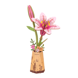3D Wooden Puzzles - Pink Lily / TW071. Rowood