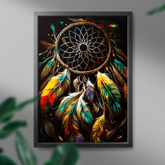 Glezna pēc numuriem, Krāsains sapņu ķērājs, 40x50, Oh-art, ANG854