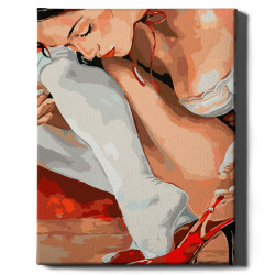 Glezna pēc numuriem, Sarkanās sandales, 40x50, Oh-art, GX3673
