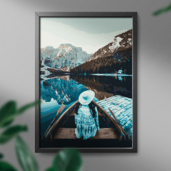 Glezna pēc numuriem, Meitene laivā, Oh-art, ANG045
