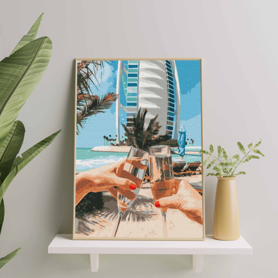 Glezna pēc numuriem 45x50 cm, Azūra Dubaija, Oh-art, GX36347