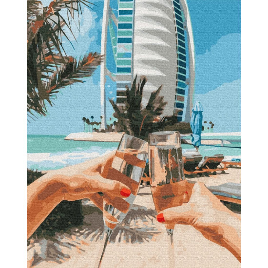 Glezna pēc numuriem 45x50 cm, Azūra Dubaija, Oh-art, GX36347