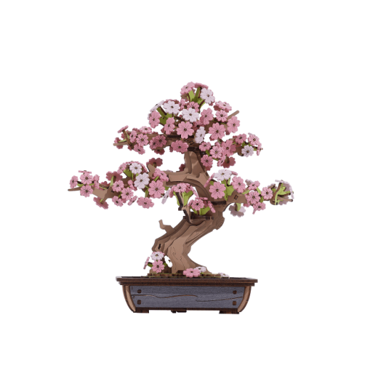 3D Wooden Puzzles, Sakura Bonsai, 263 pcs, Rolife, TG415