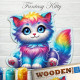 Medinė dėlionė, Fantazijos kačiukas, woodencity, HE0206-M