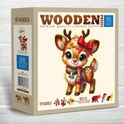 Koka puzle, Ziemas meža draugs, woodencity, HE0209-M